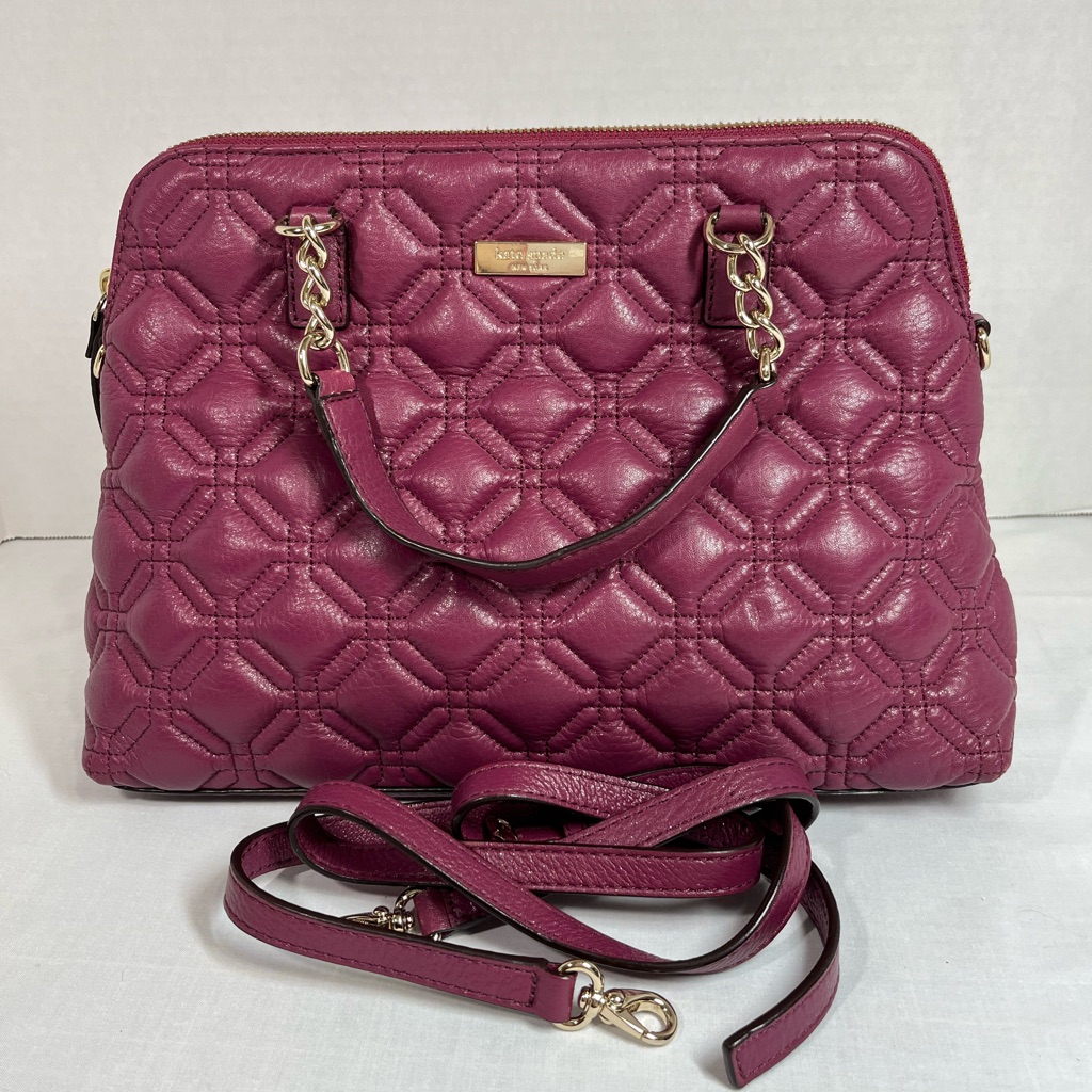 Kate Spade Quilted Leather Plum Bag
